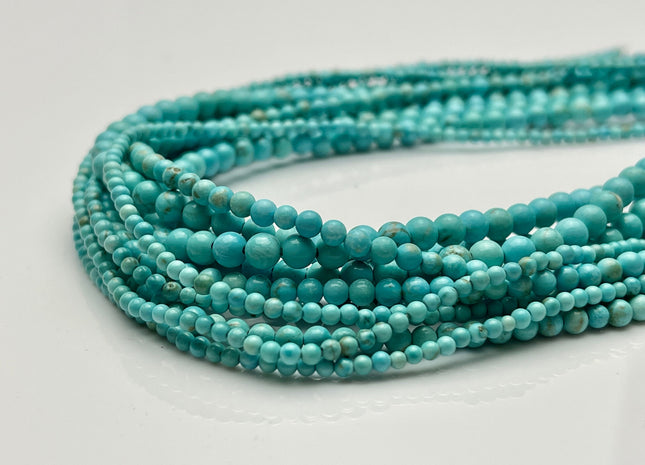 Natural Turquoise Gemstone Round 2MM 3MM 6MM Loose Beads (P84) – DayBeads