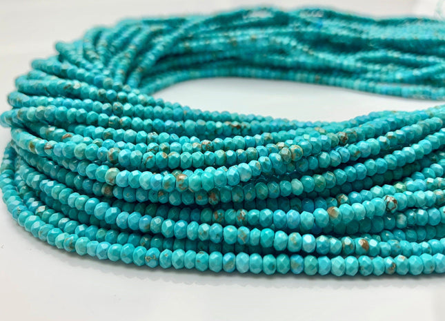 Turquoise coconut beads, 5mm wooden rondelle beads, rustic beads for j