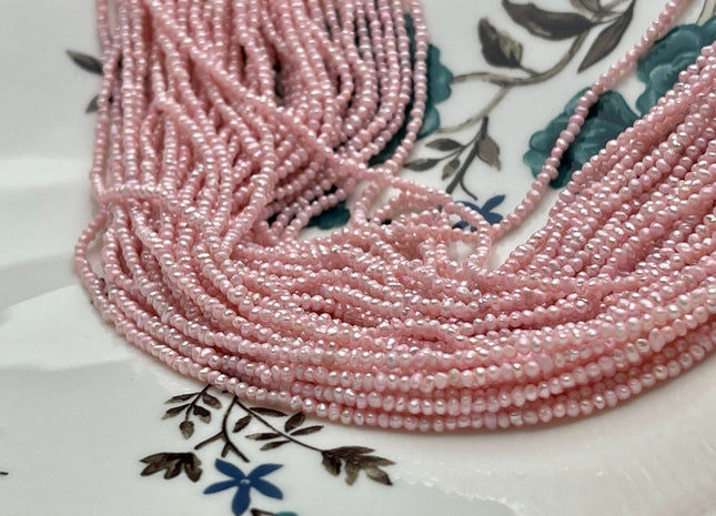 WHOLESALE 2 mm Tiny Seed Pearl Beads Baby Pink Color Small Potato Fres –  QualityBeadMart