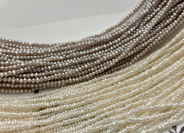 WHOLESALE 2 mm Tiny Seed Pearl Beads Baby Pink Color Small Potato  Freshwater Pearls Genuine Freshwater Pearl Seed Pearls #P1339