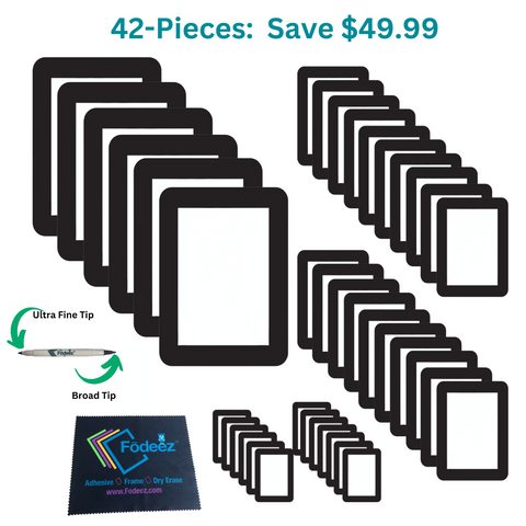 42 piece Fodeez® Reusable Adhesive Frames