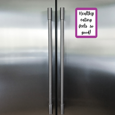 healthy eating reminders using Fodeez® Reusable Adhesive Frames
