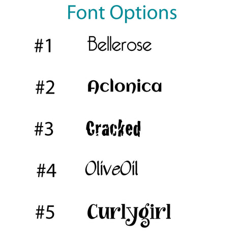 suggested font options for peel and stick reusable adhesive wall decals for personalized christmas gifts