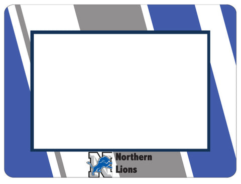 striped reusable adhesive photo frame for school and team fundraiser