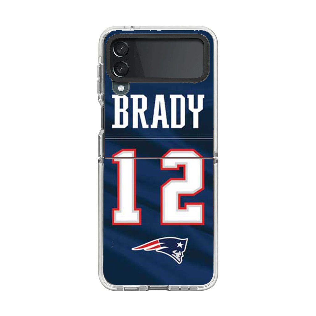 Ny Patriots Tom Brady Jersey Samsung Galaxy Z Flip 4 5G 2022 Case