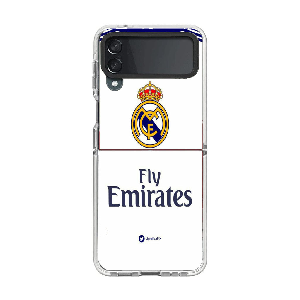 Real Madrid Fly Emirates Jersey Samsung Galaxy Z Flip 4 5G 2022 Case