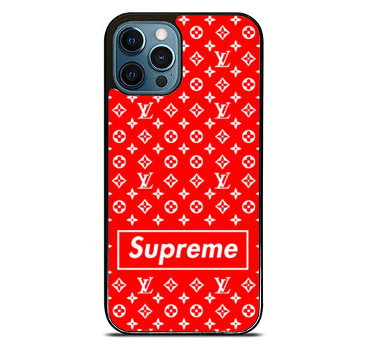 Lv Red Logo Suprr iPhone 14 Pro Max Case