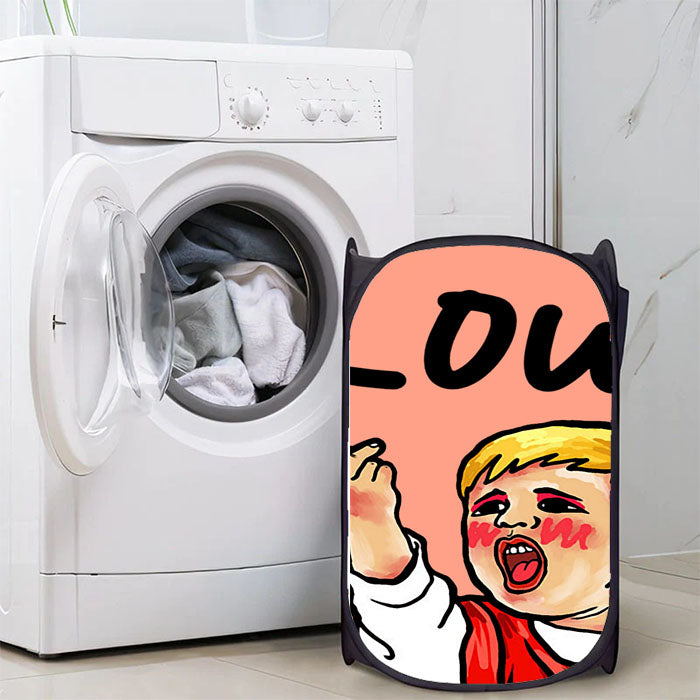 A Boy With Yellow Hair Laundry Basket