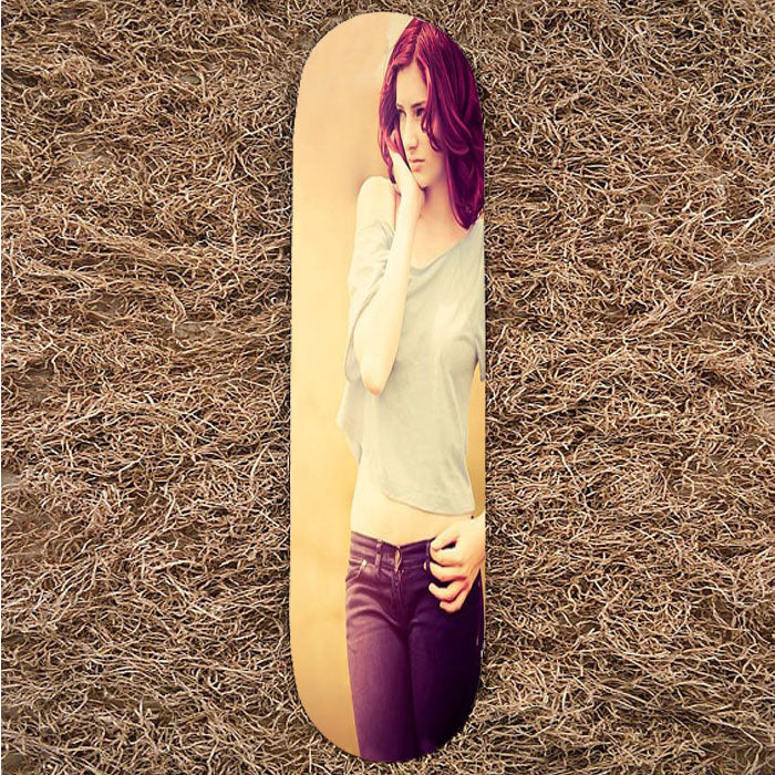 Brown Hair Jeans Pose Skateboard Decks