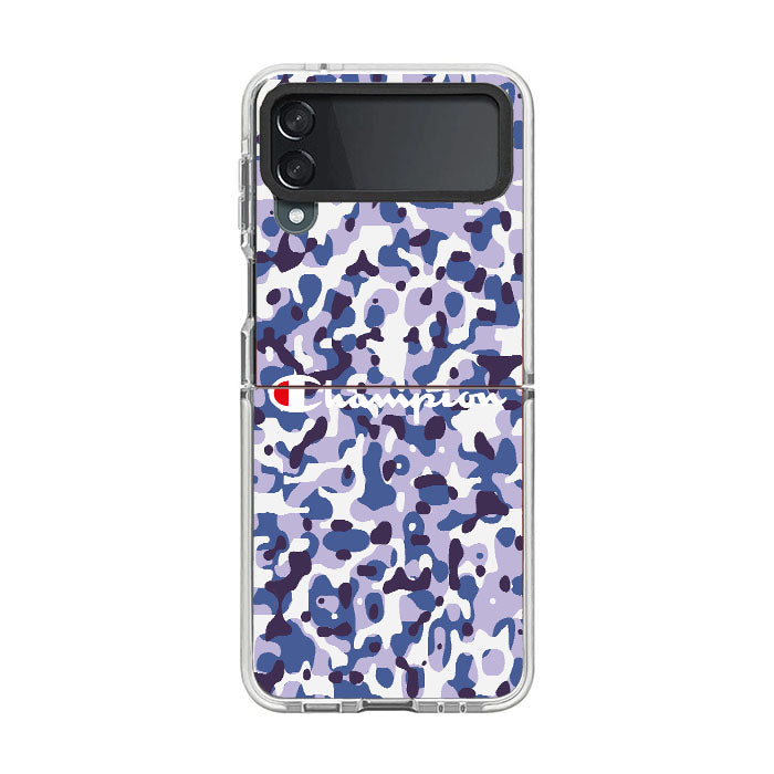 Champion Bape Camouflage Blue Purple Samsung Galaxy Z Flip 4 5G 