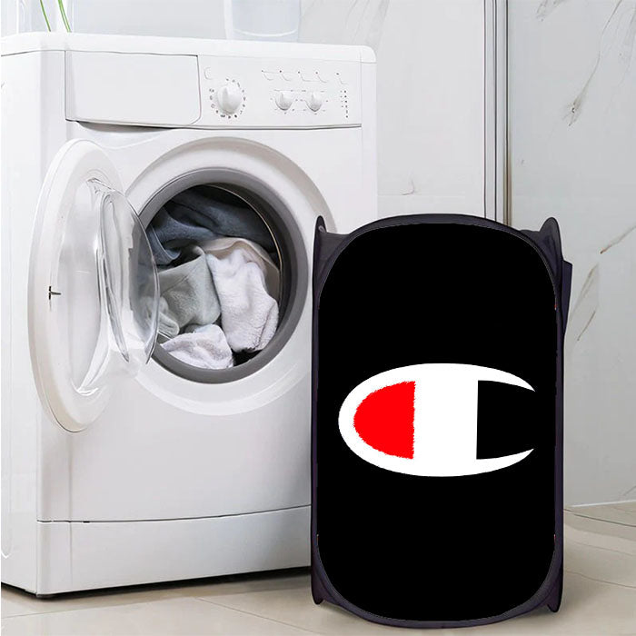 Champion Logo Black Laundry Hamper | Basket