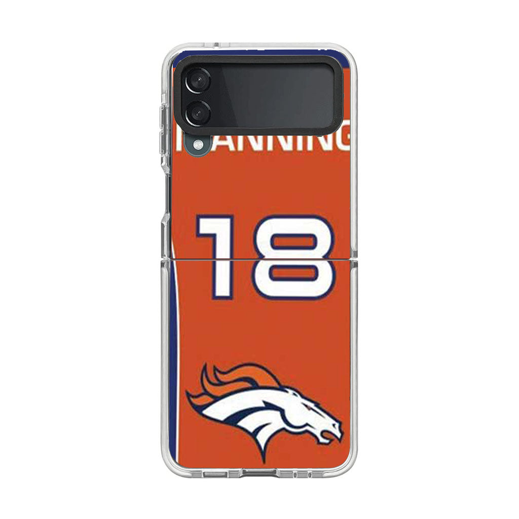 Denver Broncos Manning Jersey Samsung Galaxy Z Flip 4 5G 2022 Case