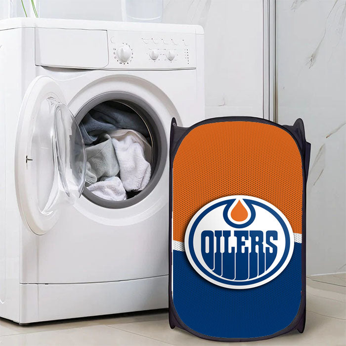 Edmonton Oilers Logo Jersey Laundry Basket