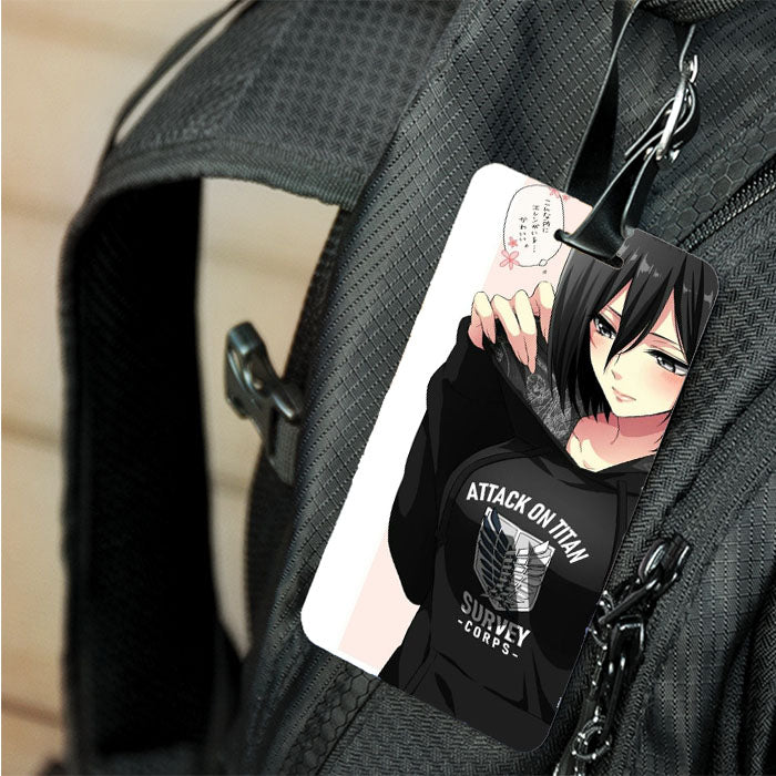 Mikasa Ackerman Pullover Hoodie Attack On Titan Luggage Tags