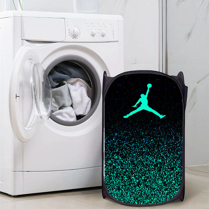 Nike Air Jordan Jump Mint Glitter Laundry Hamper | Basket