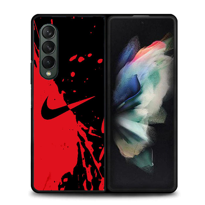 Red Nike Wallpaper Ink Logo Samsung Galaxy Z Fold 4 5G Case