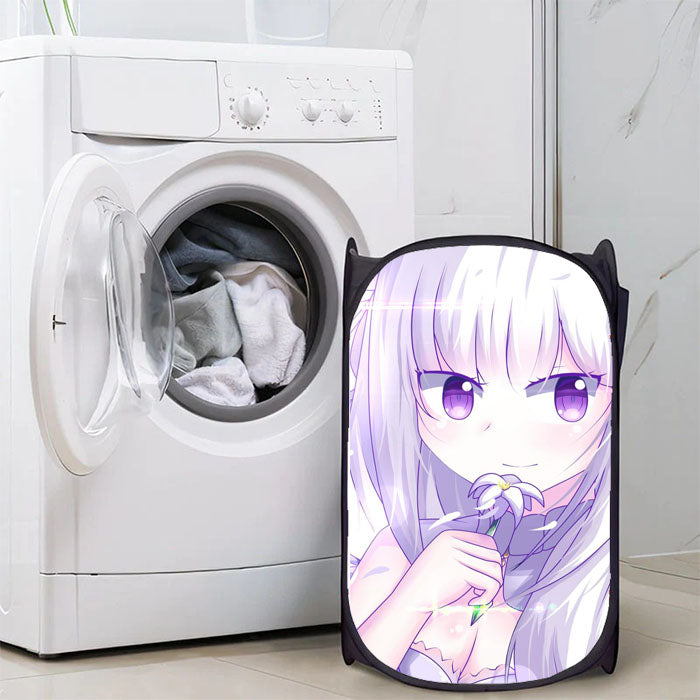 White Hair Re-Zero Emilia Laundry Basket