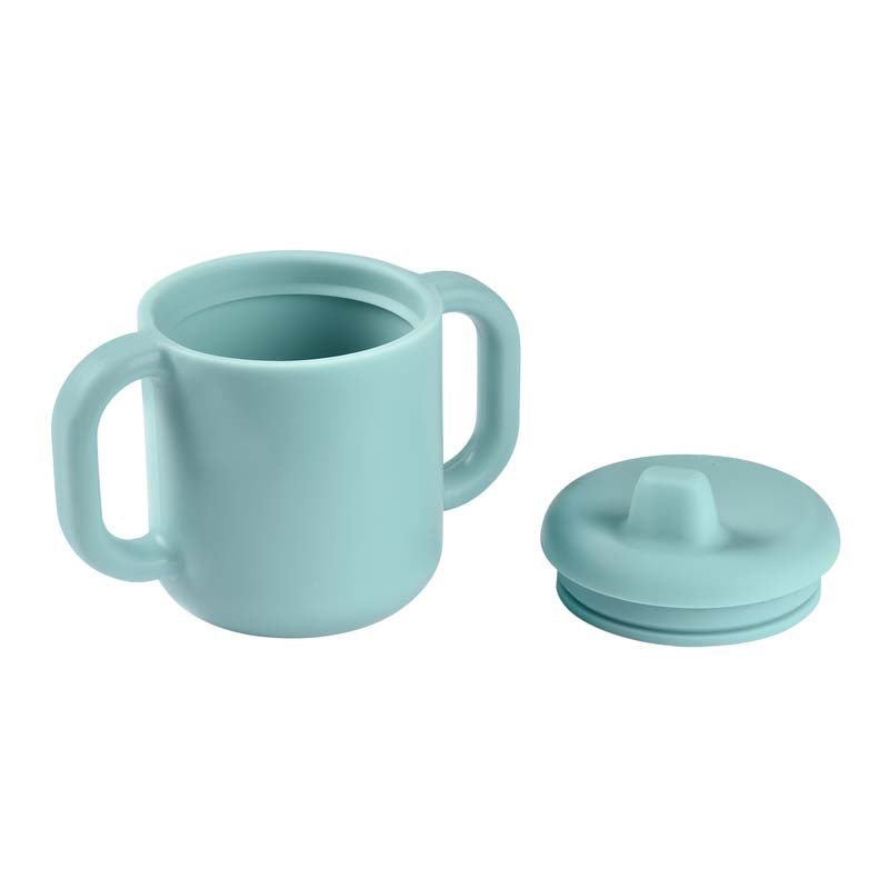 Set de masa silicon cu cana Beaba Blue - 1 | YEO