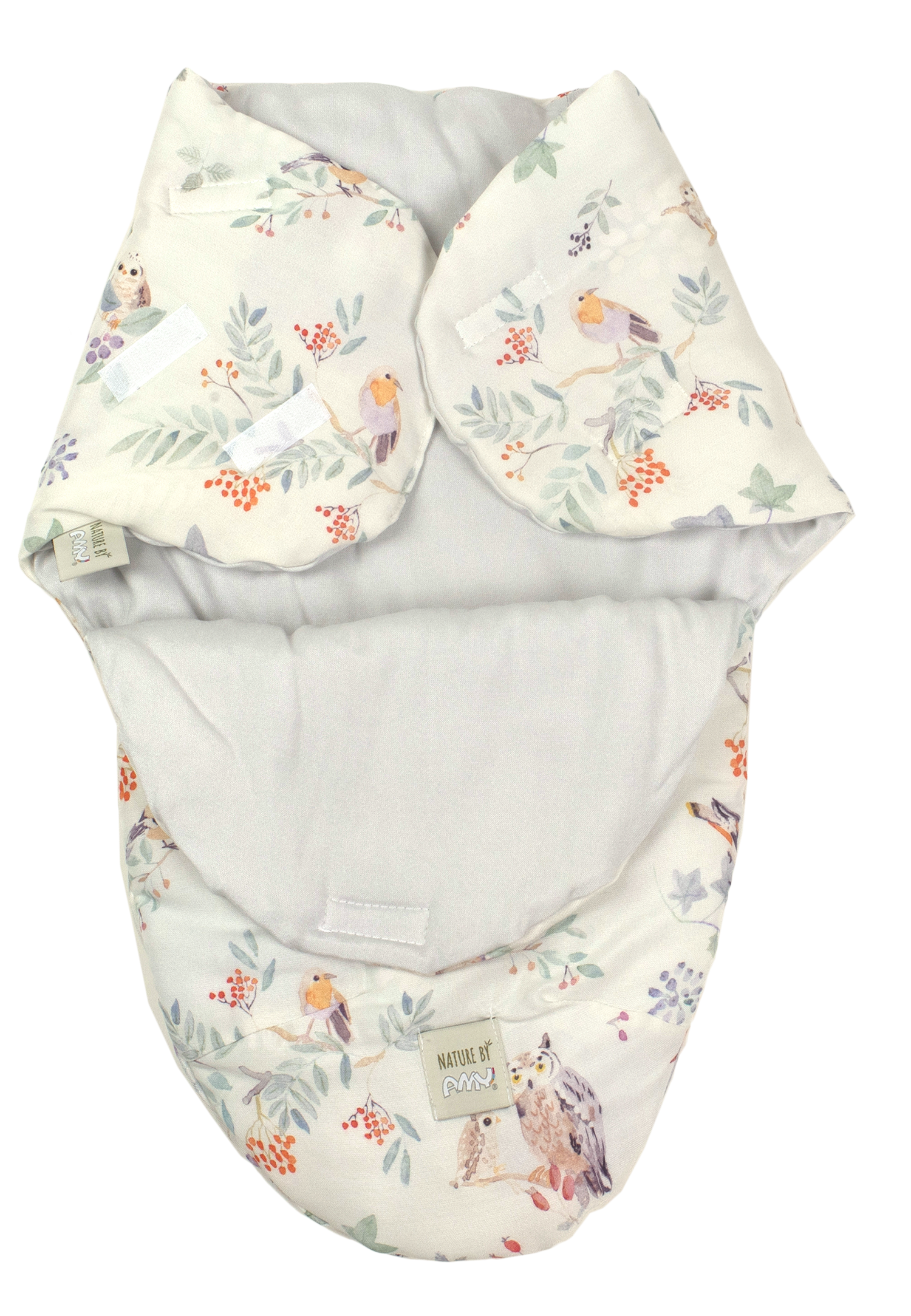 Sistem de infasare Nature Bamboo by Amy din Bambus cu umplutura antialergica BabySoft + Cadou Rucsacel Pasari mint - 2 | YEO