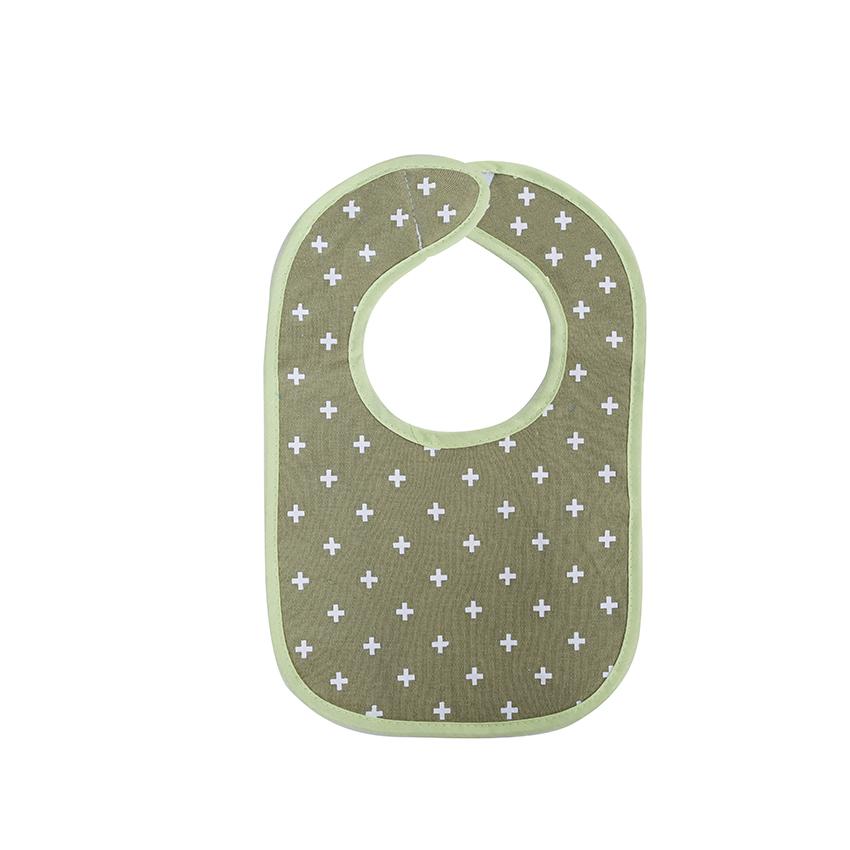 Set 3 bavete, bumbac si peva, 30x19 cm, inchidere cu banda velcro, Imprimeuri Colorate - 1 | YEO
