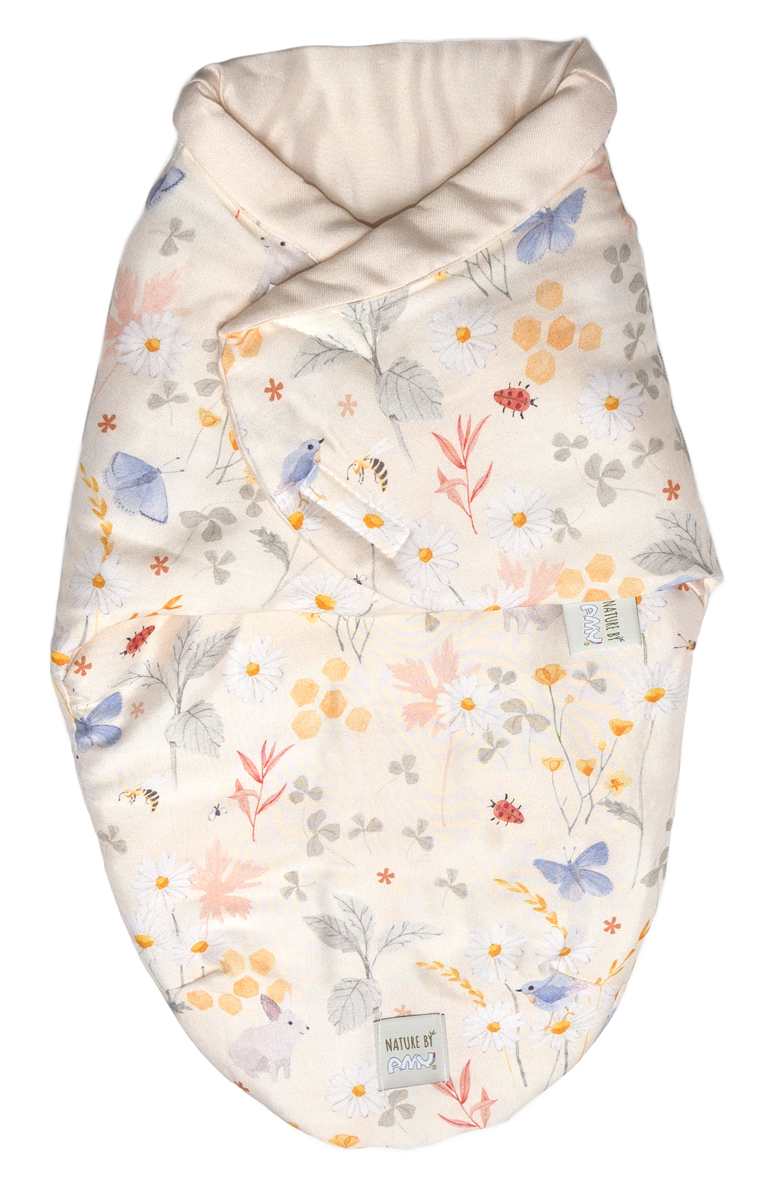 Sistem de infasare Nature Bamboo by Amy din Bambus cu umplutura antialergica BabySoft + Cadou Rucsacel Lunca Bej