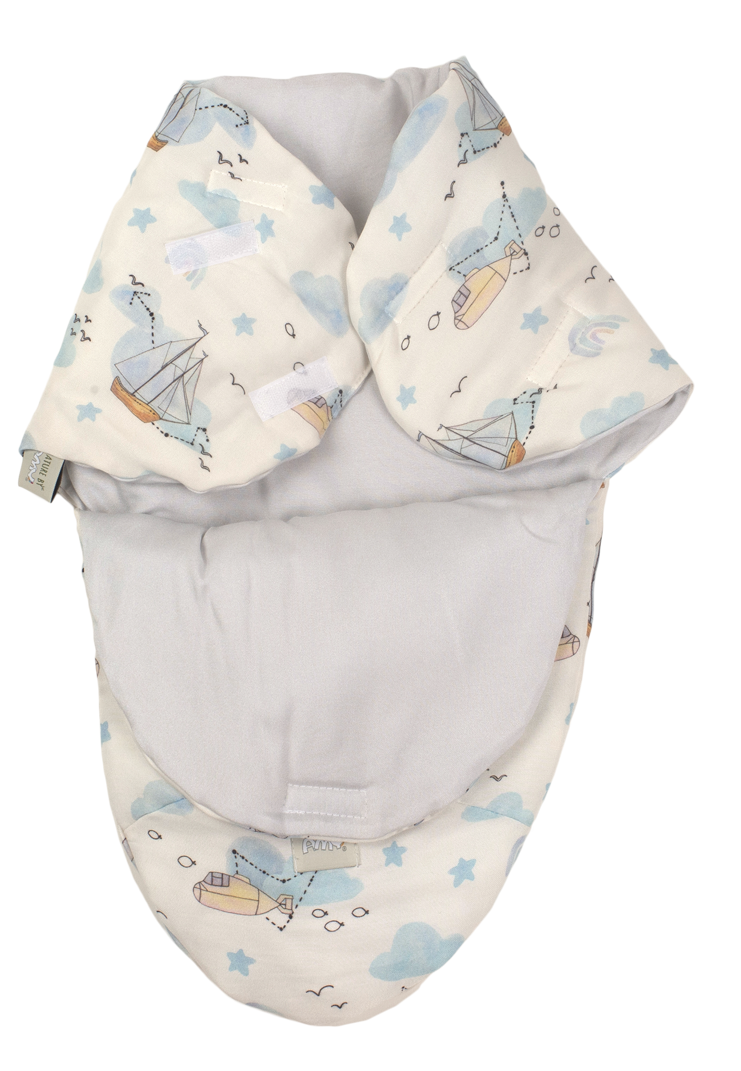 Sistem de infasare Nature Bamboo by Amy din Bambus cu umplutura antialergica BabySoft + Cadou Rucsacel Nori Calatori - 2 | YEO