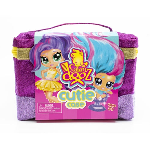 Set SaloonDooz cu Mini Papusi Peak Toys Hairdooz cu Gentuta pentru Depozitare