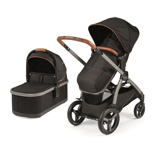 Carucior 2 in 1 Peg Perego Ypsi cu Parte Sport si Landou Combo Ebony