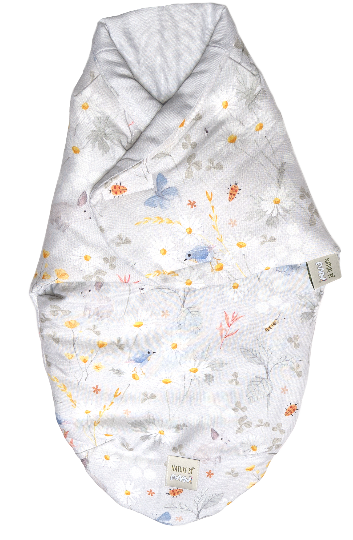 Sistem de infasare Nature Bamboo by Amy din Bambus cu umplutura antialergica BabySoft + Cadou Rucsacel Lunca Gri