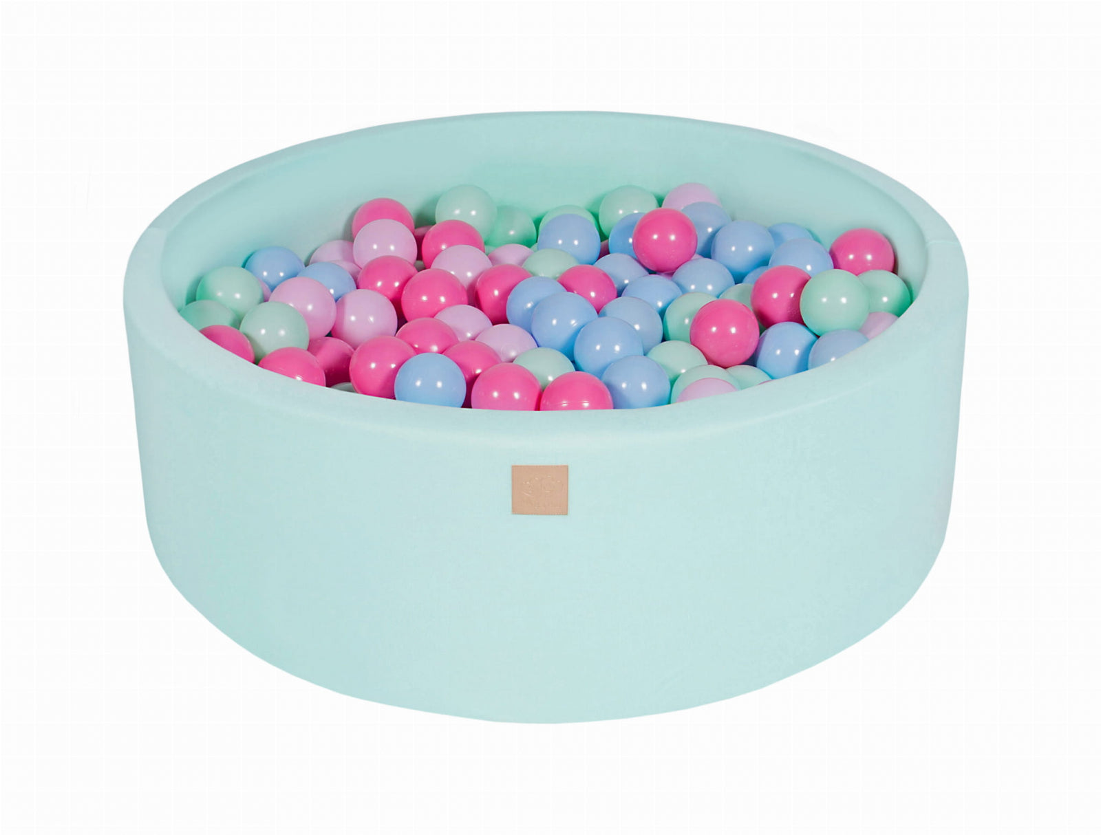 Piscina uscata cu 200 de bile (Mint, Babyblue, Roz, Pastel Roz) MeowBaby, 90x30 cm, Mint