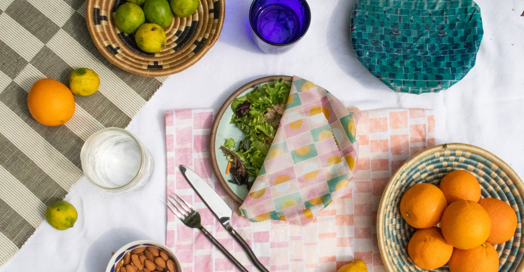 summer entertaining, sustainable kitchen, beeswax wraps