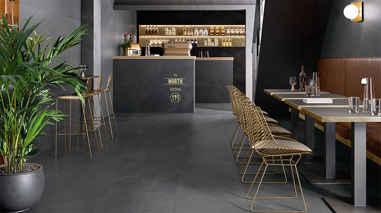 Union Stone Black Matte 24x48 Porcelain Tile