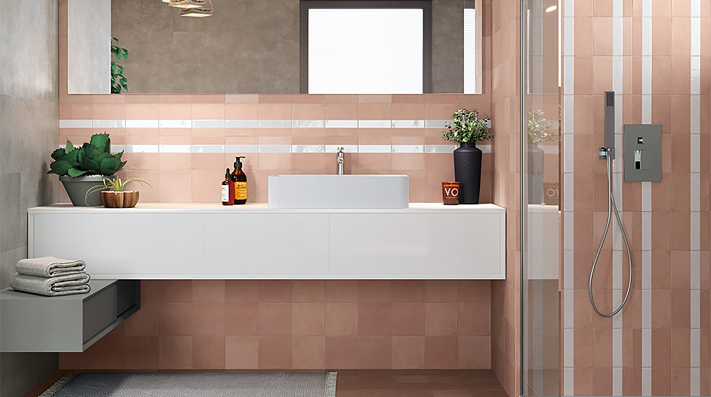 Finesse Pink Matte 6x6 Porcelain Tile