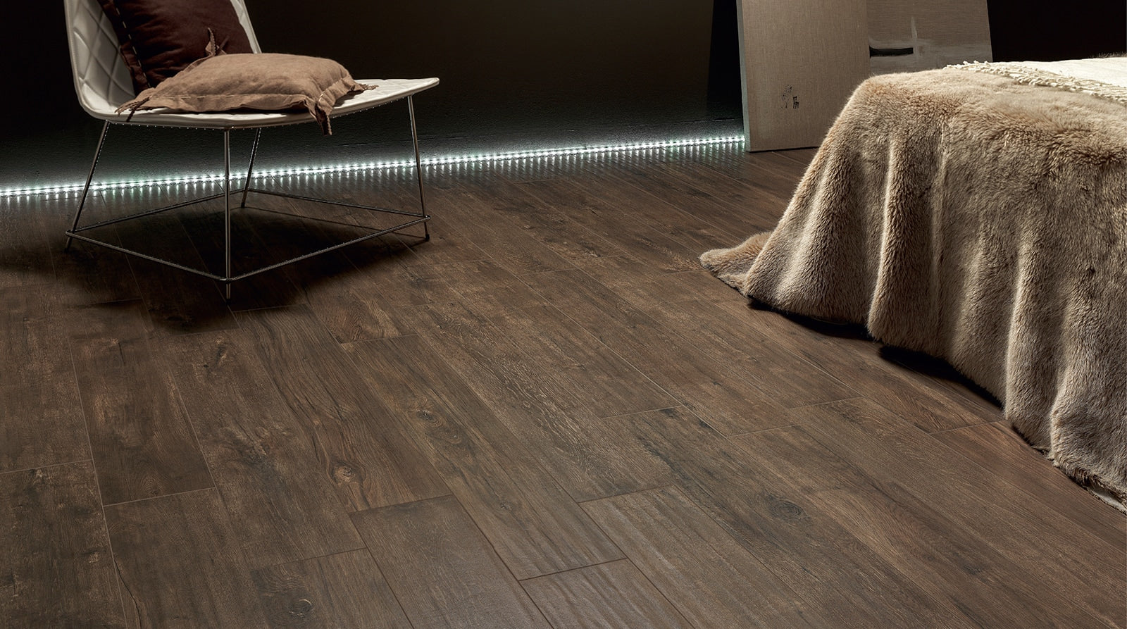 Logwood Brown Matte 10x40 Porcelain Tile