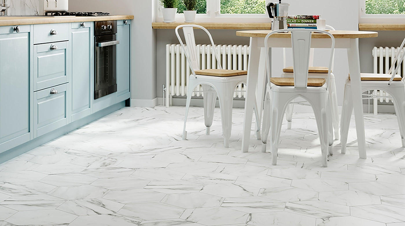 Spark Marmi Venato Hexagon Matte 11x13 Porcelain Tile