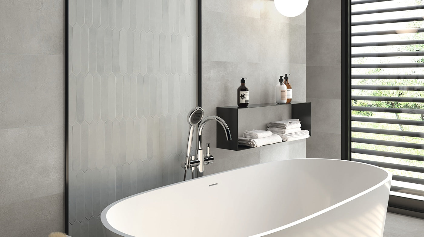 Serenity Silver Matte 2x10 Ceramic Wall Tile