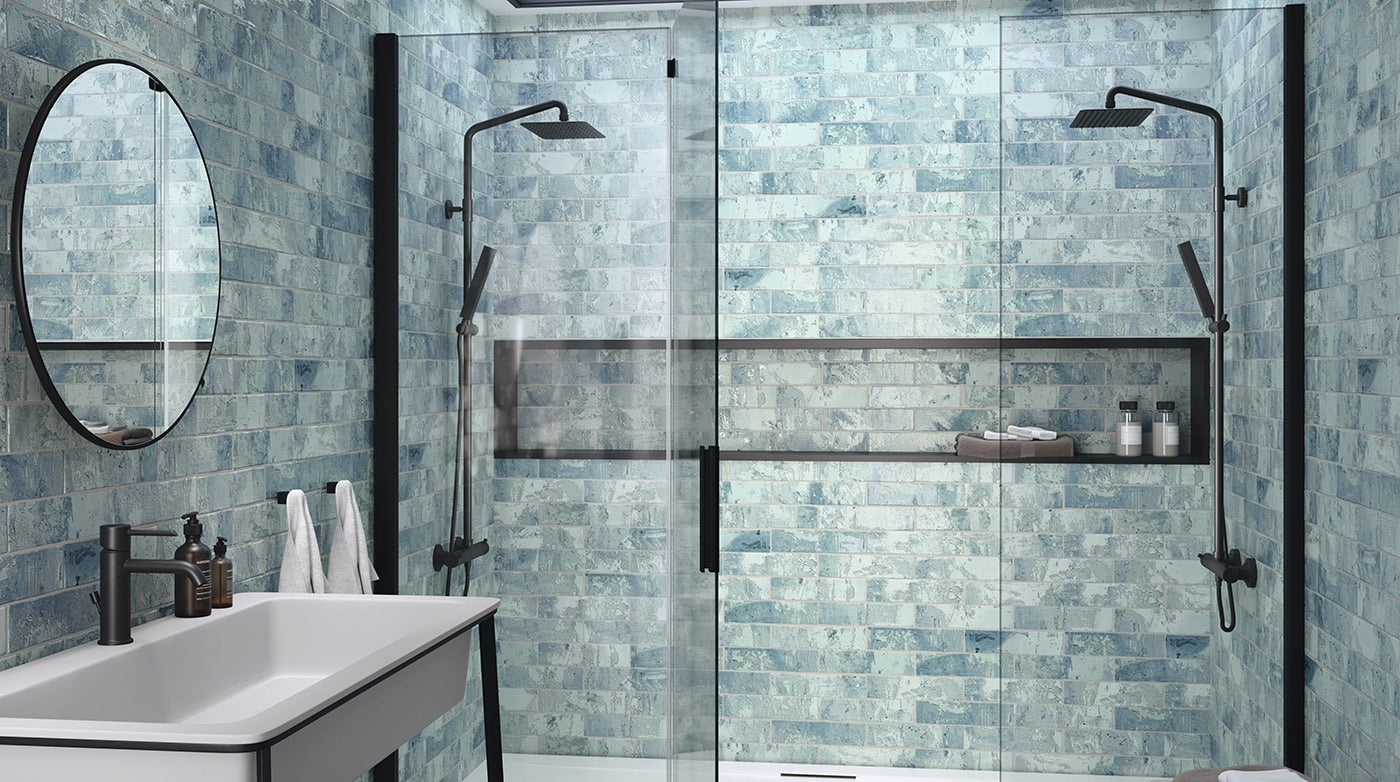 Fabrica Blue Glossy 3x12 Ceramic Wall Tile