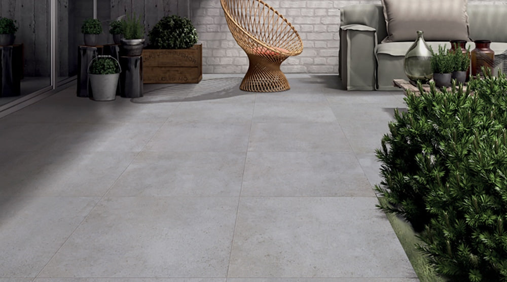 Unglazed Light Grey Limestone Exterior 24x36 Porcelain Paver