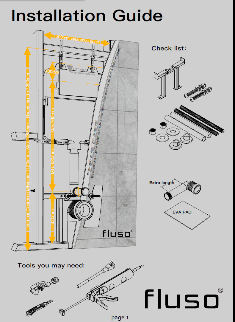 How to install fluso concealed cisterns toilet page 1