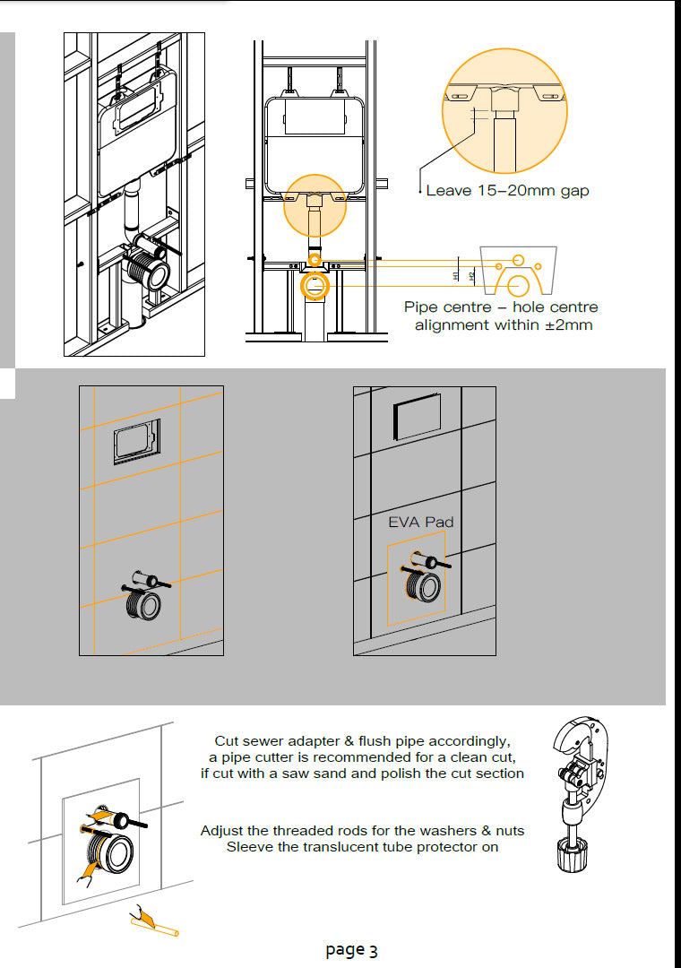 How to install fluso concealed cisterns toilet page3