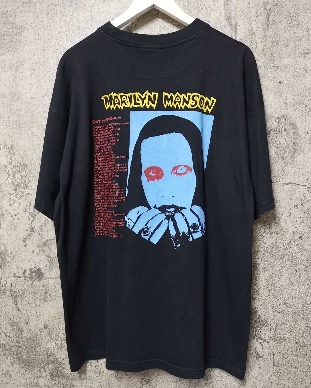 T-Shirt Vintage MARILYN MANSON Black Retro 00's – younggunsclassic