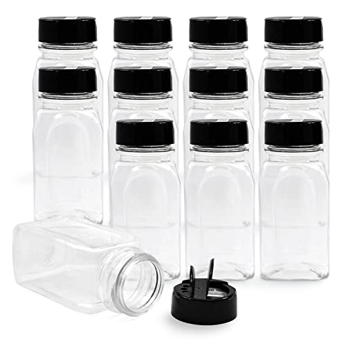 5.5 Fl Oz Empty Plastic Spice Jars with Caps