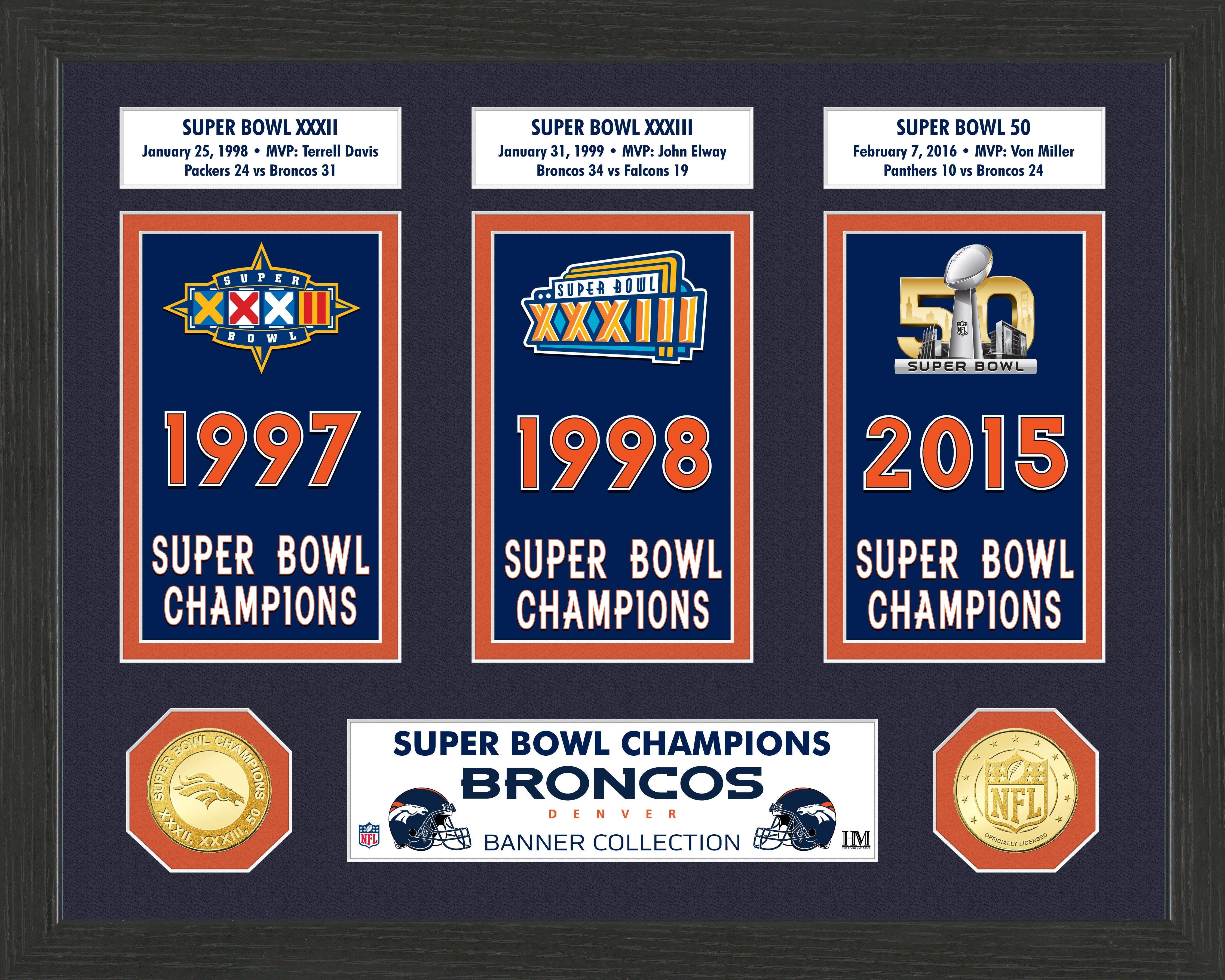 Highland Mint Rams Super Bowl Banner Collection Bronze Coin Photo Mint