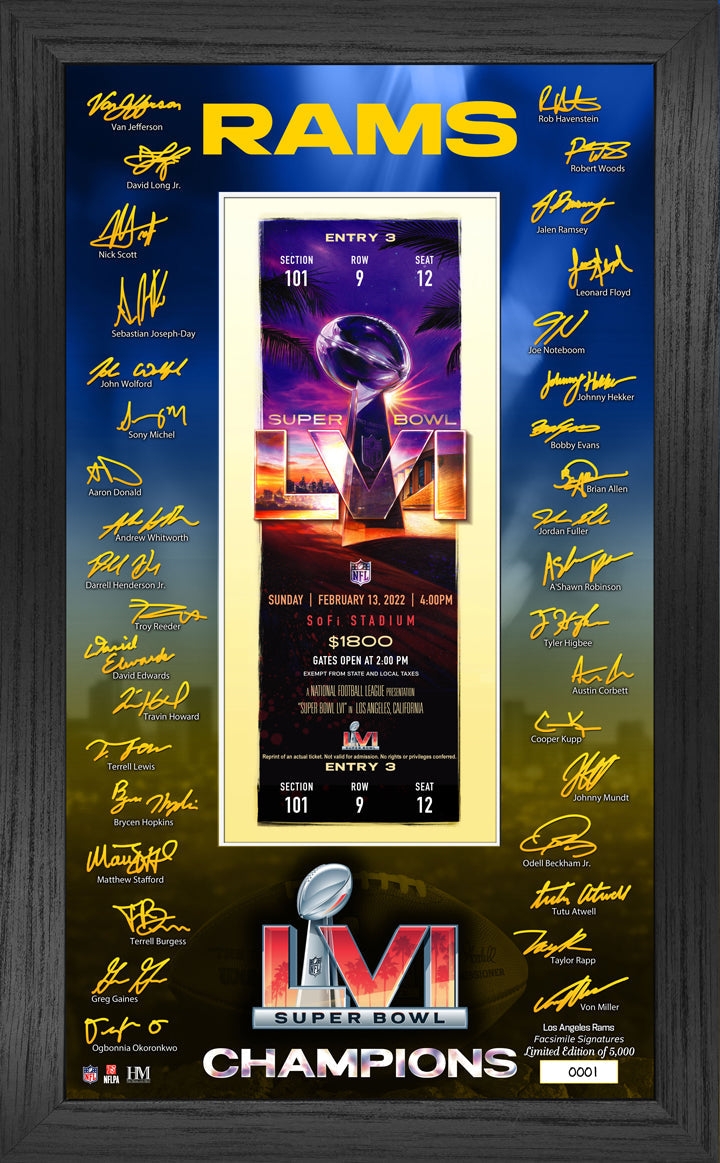 Los Angeles Rams Super Bowl LVI Champions Signature Celebration