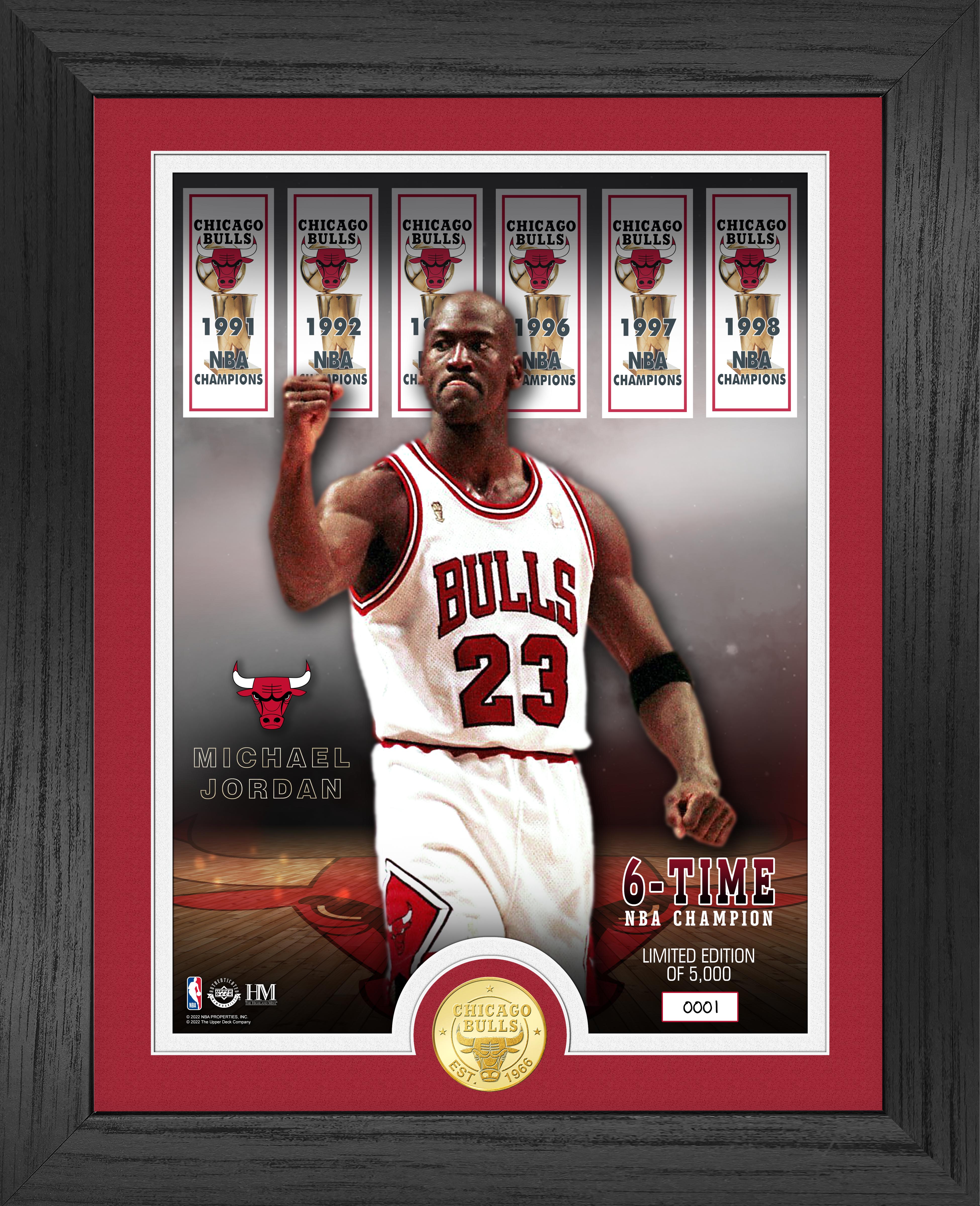 Chicago Bulls 6-Time NBA Champions Official NBA Premium Felt Collector –  Sports Poster Warehouse