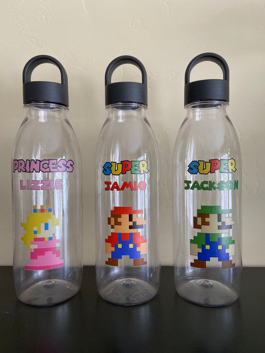 Kids Personalized Summer Water Bottle with Snack Container