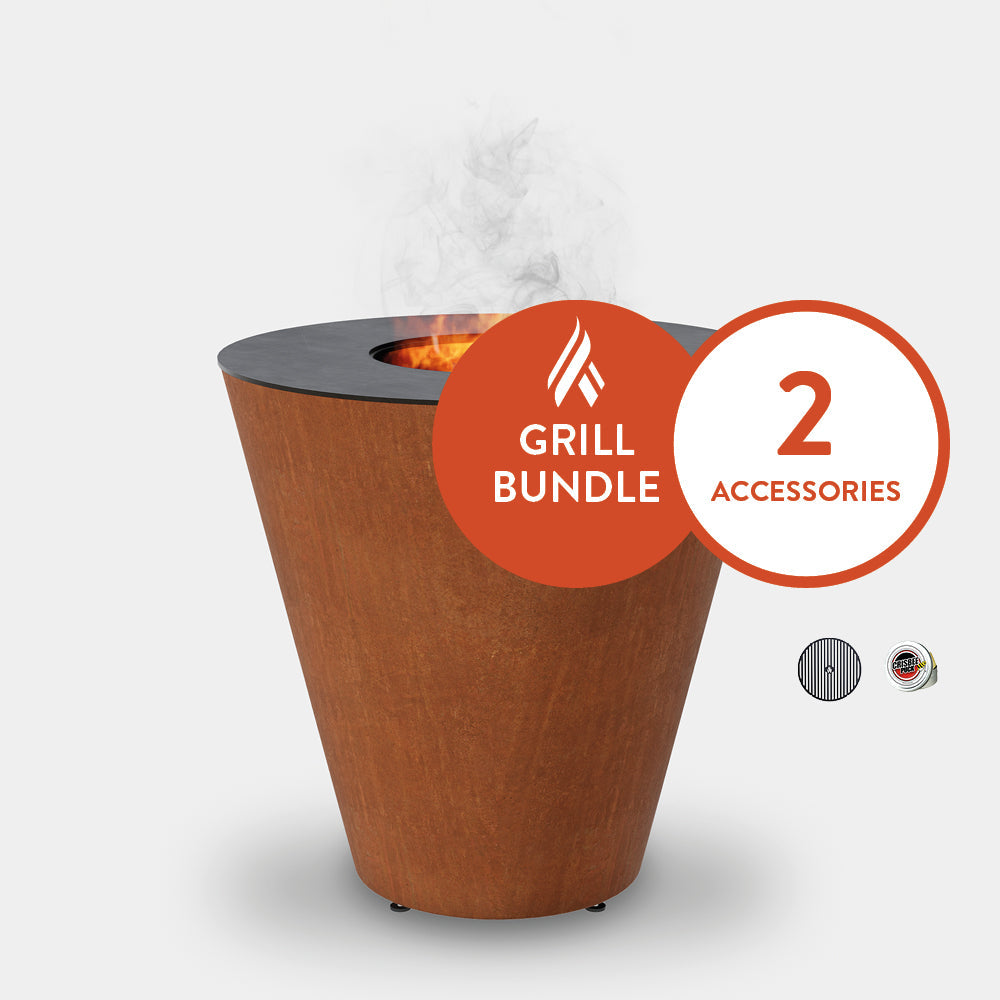 Arteflame One 30" Grill And Starter Bundle With 2 Grilling Accessories.