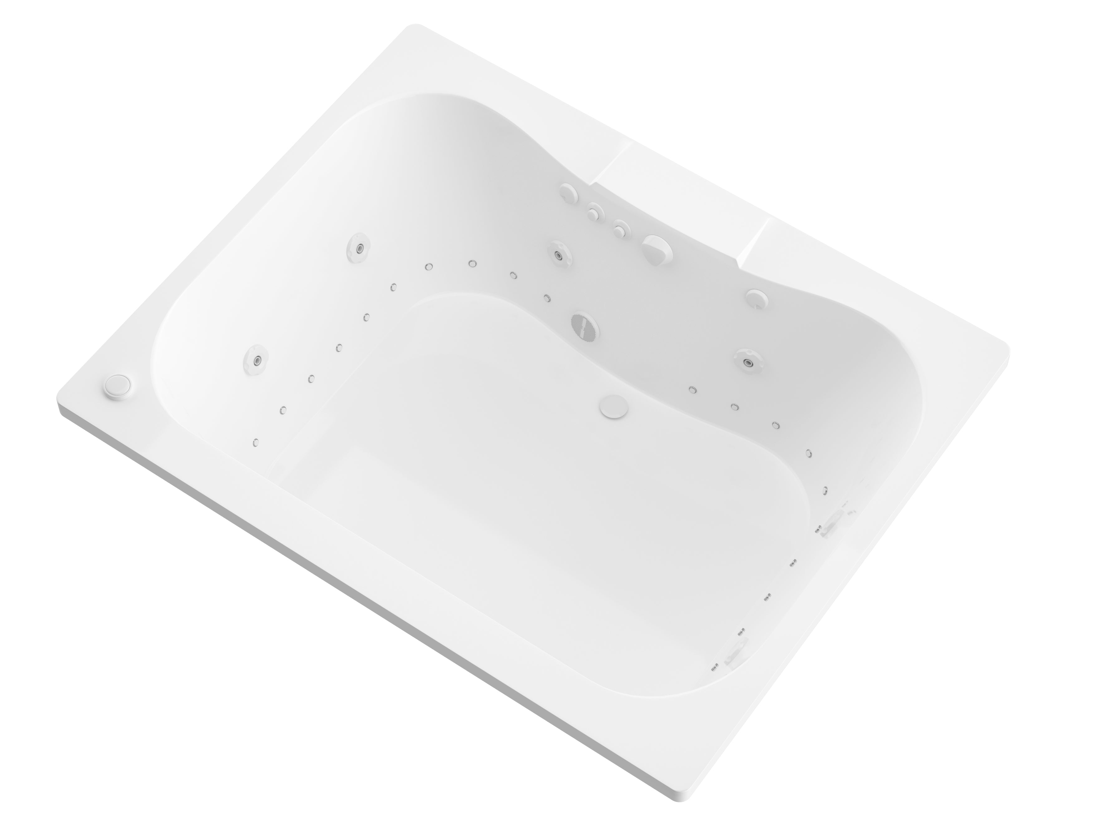 Atlantis Whirlpools Neptune 40 x 60 Rectangular Air & Whirlpool Jetted Bathtub 4860NDL