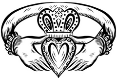 celtic claddagh symbol - love, friendship, and loyalty.