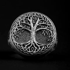 sterling silver tree of life ring handmade by theswaf.com